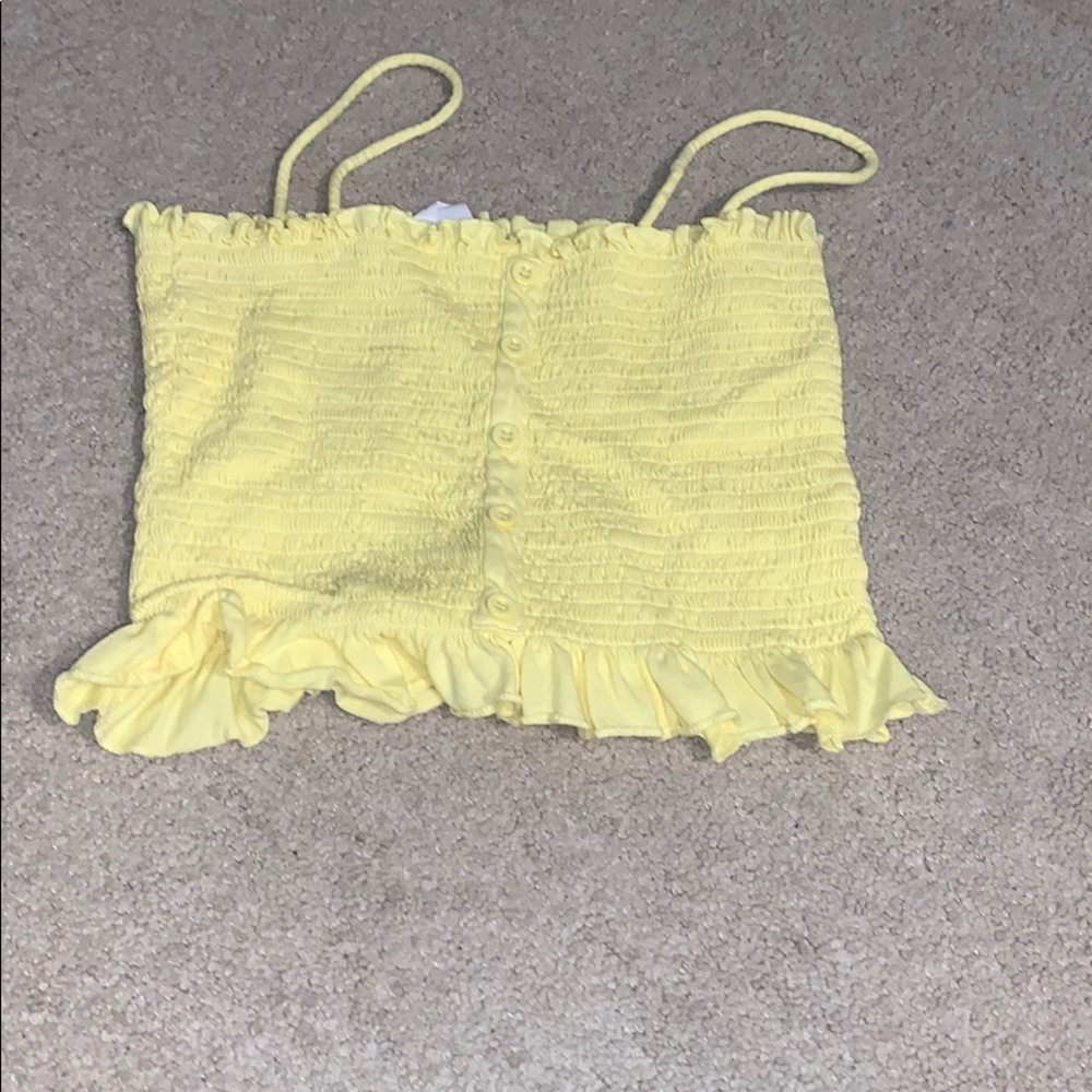 yellow crop top